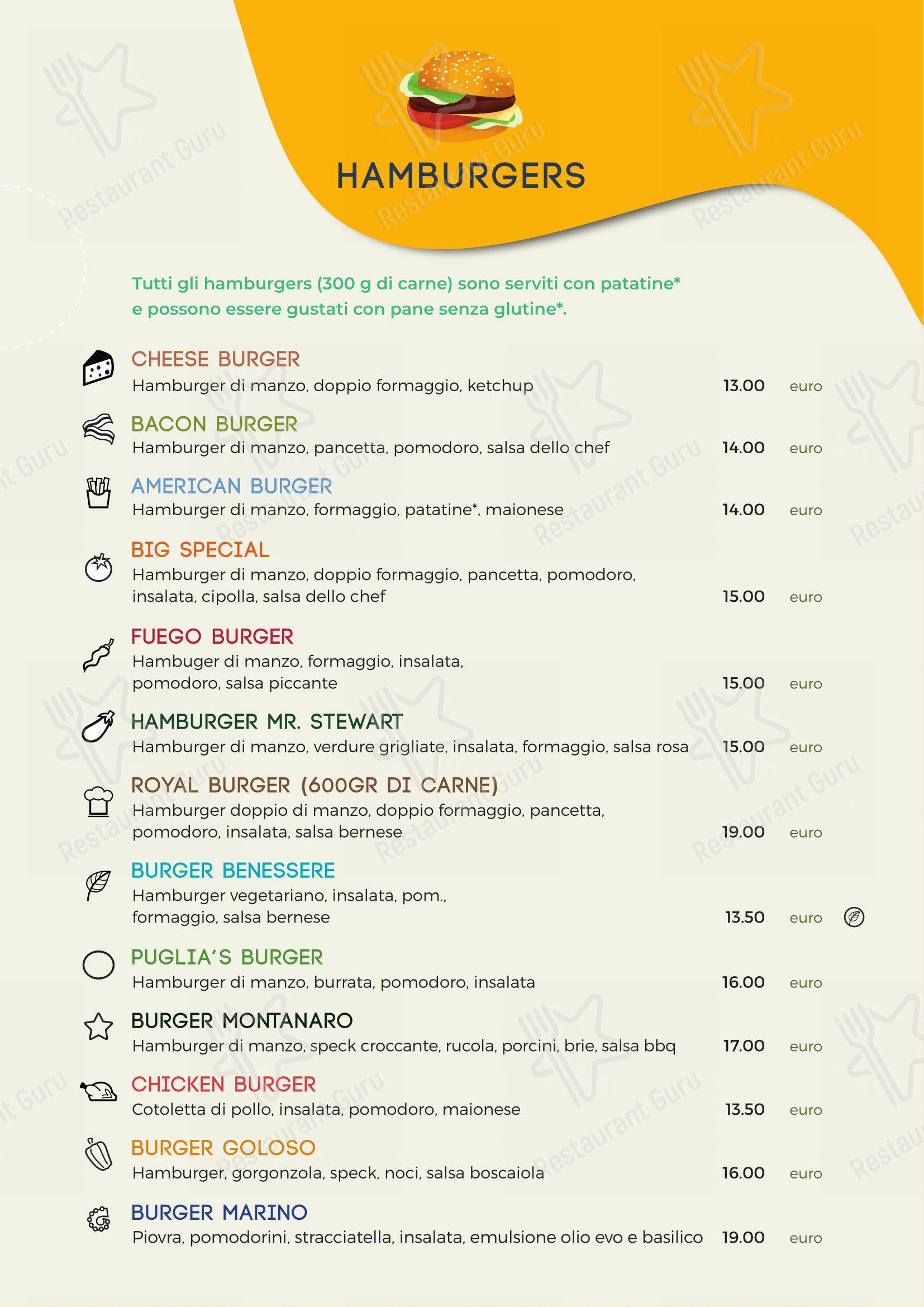 Menu per Mi gioco la pizza ristorante