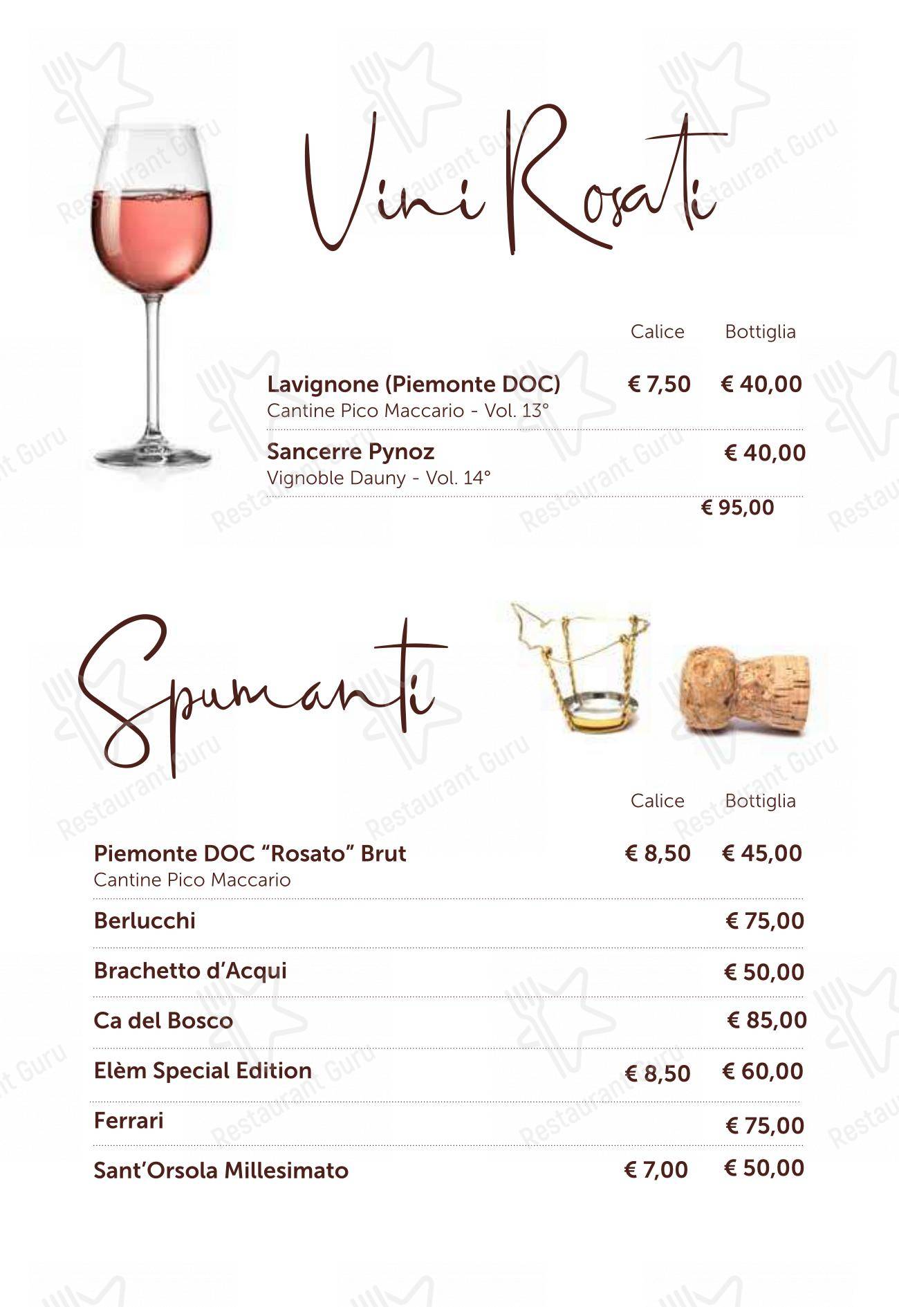 Menu per Bar Miranapoli pub & bar
