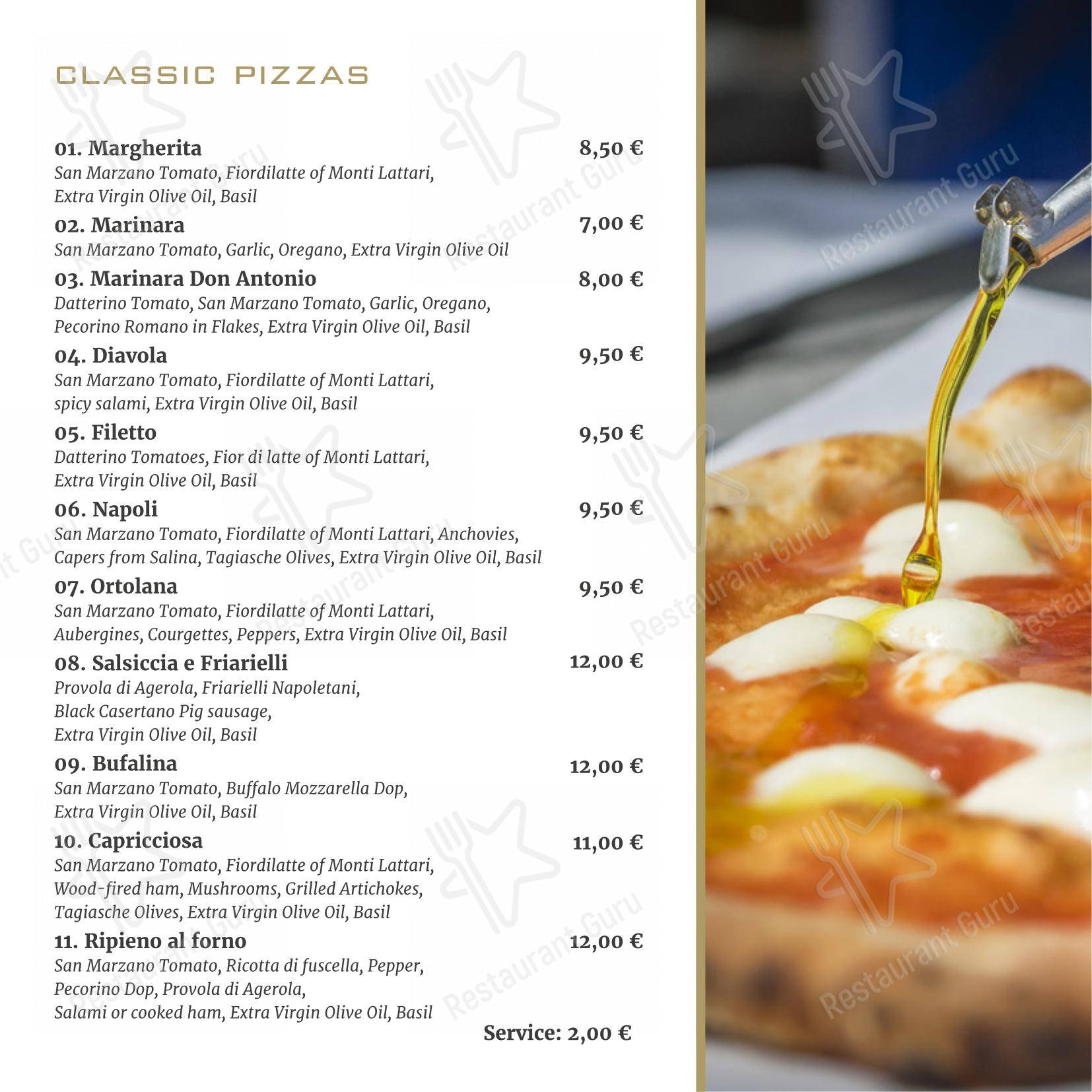 Menu per Operazione San Gennaro in Milano