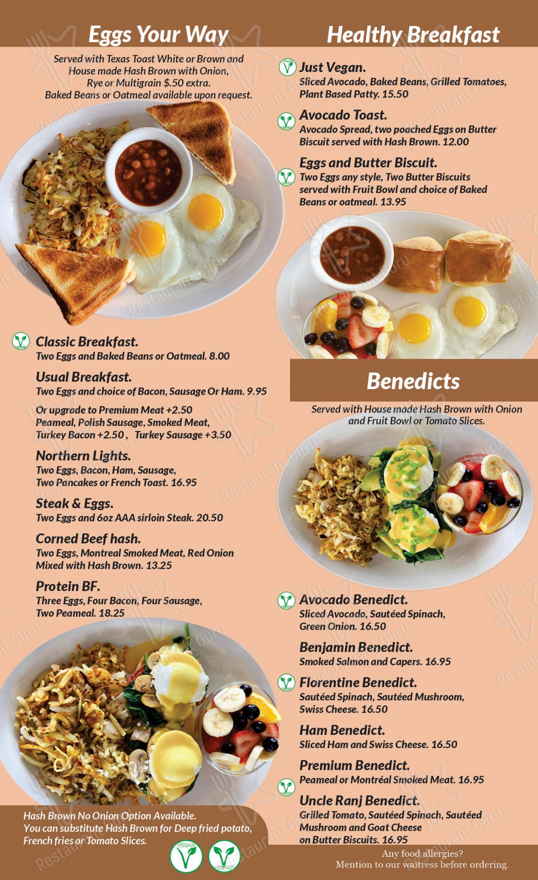 Menu pour Oscar's Family Diner & Grill restaurant