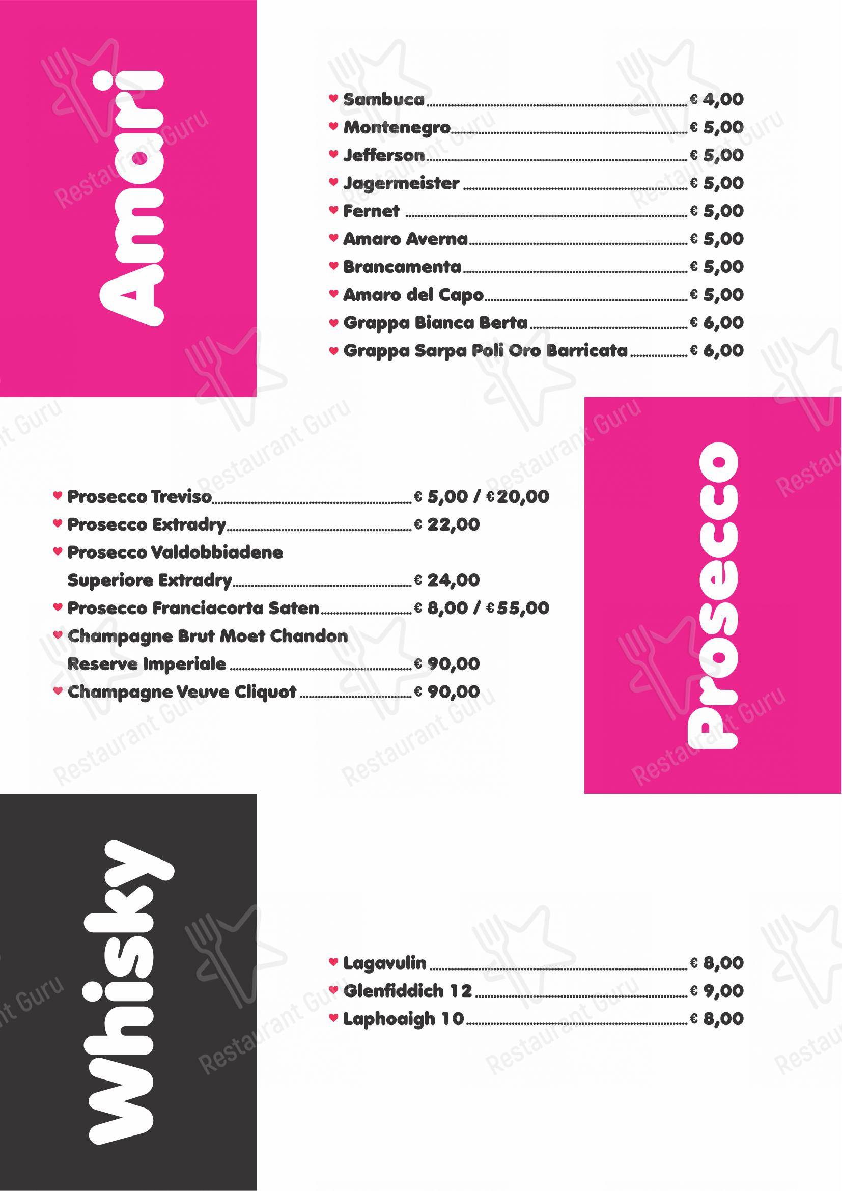 Menu per Pastamore in Roma