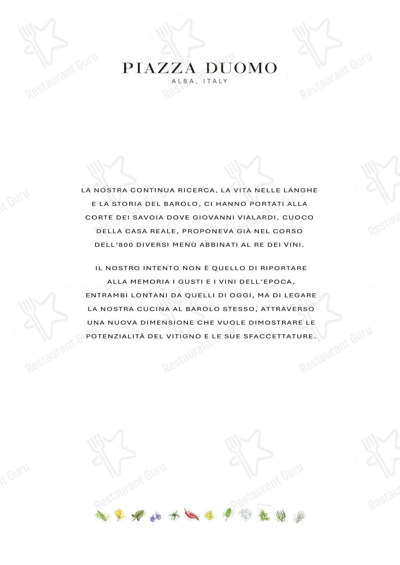Menu di Piazza Duomo - Крафт меню