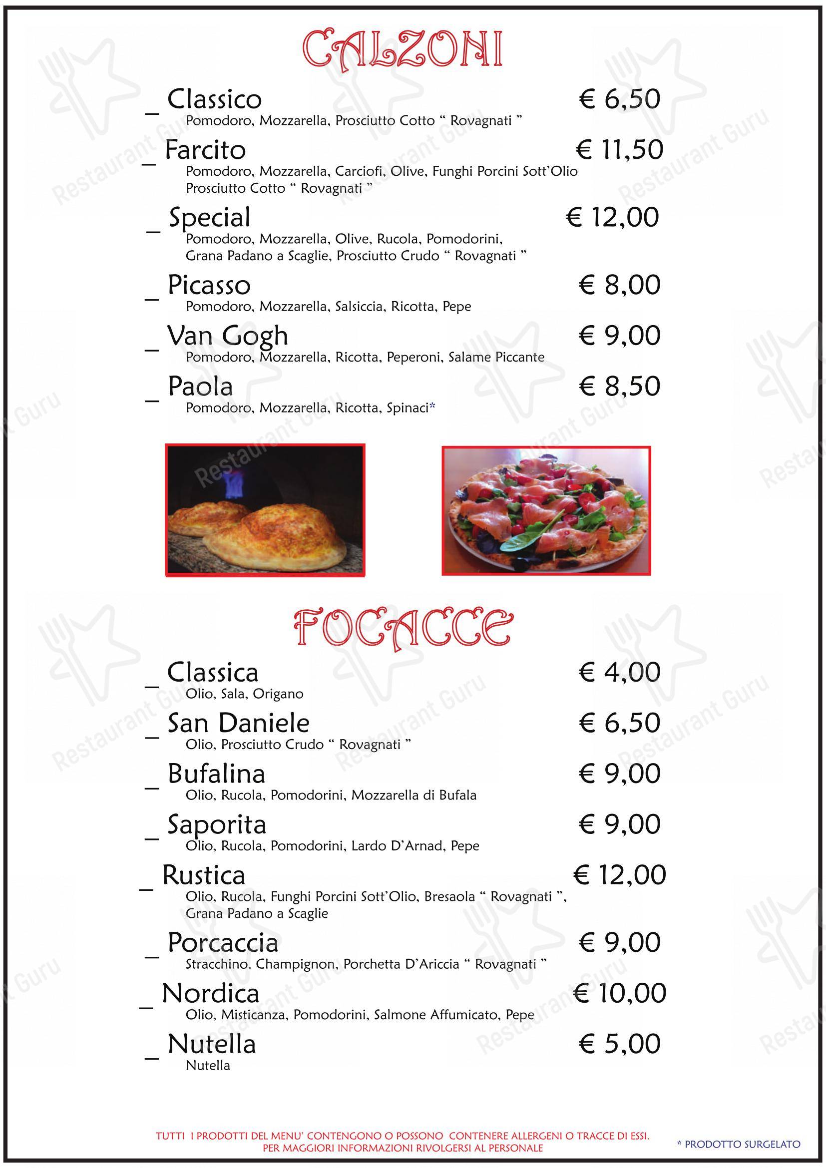 Menu di Pizzeria Pappa & Ciccia - Menu