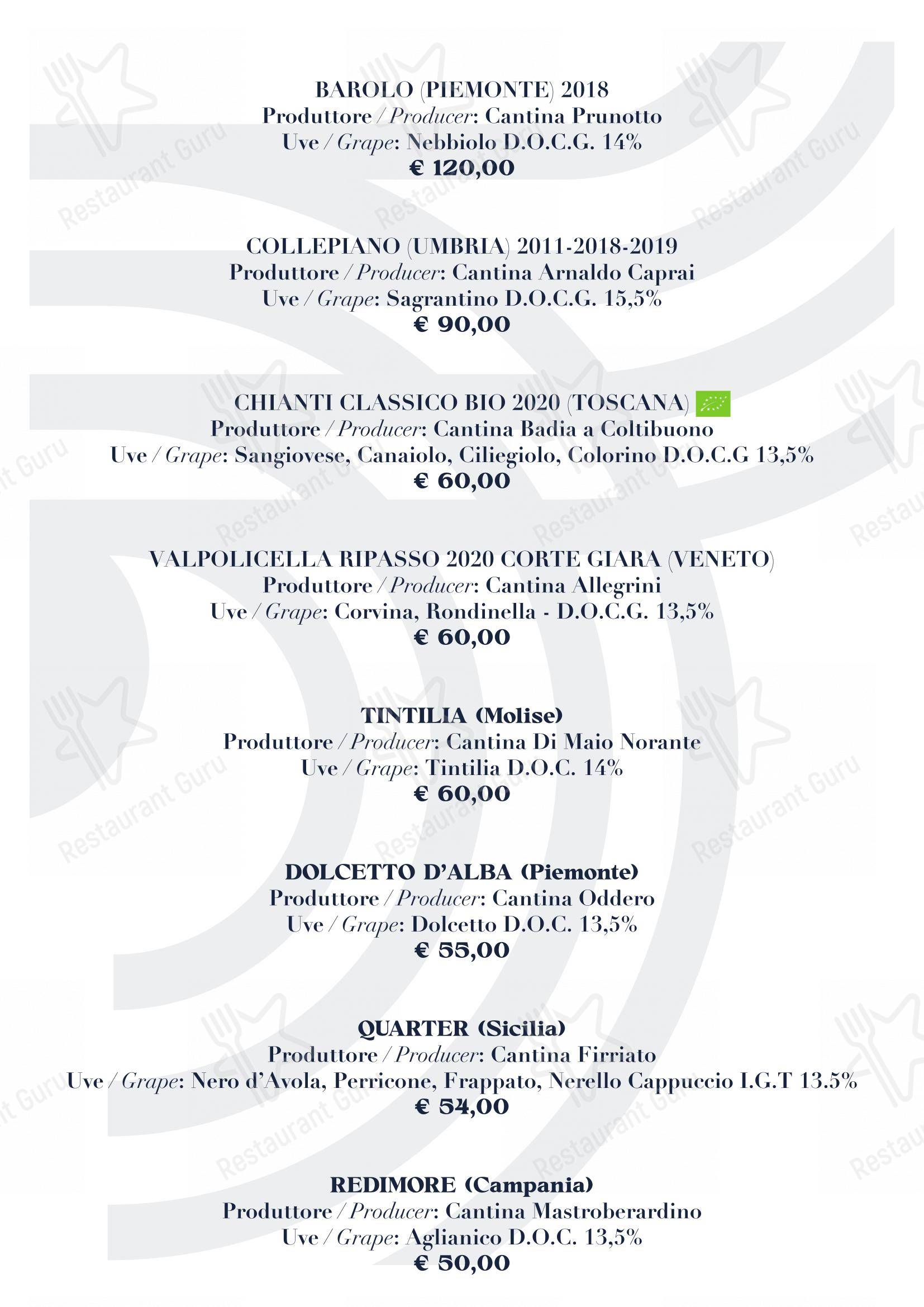 BV Quarry Rooftop Terrace Matera - Restaurant Garden Inn in Matera - Takeaway Menu