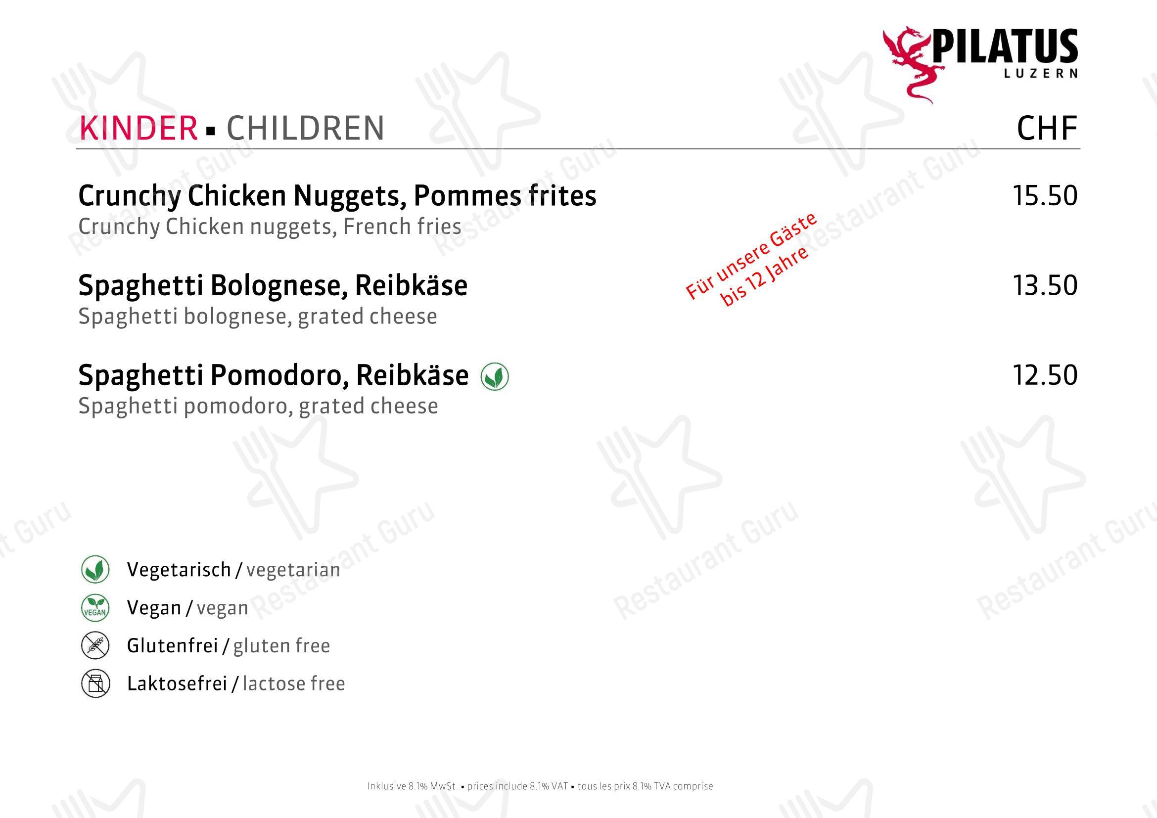 Menu di Restaurant Bellevue - Menu