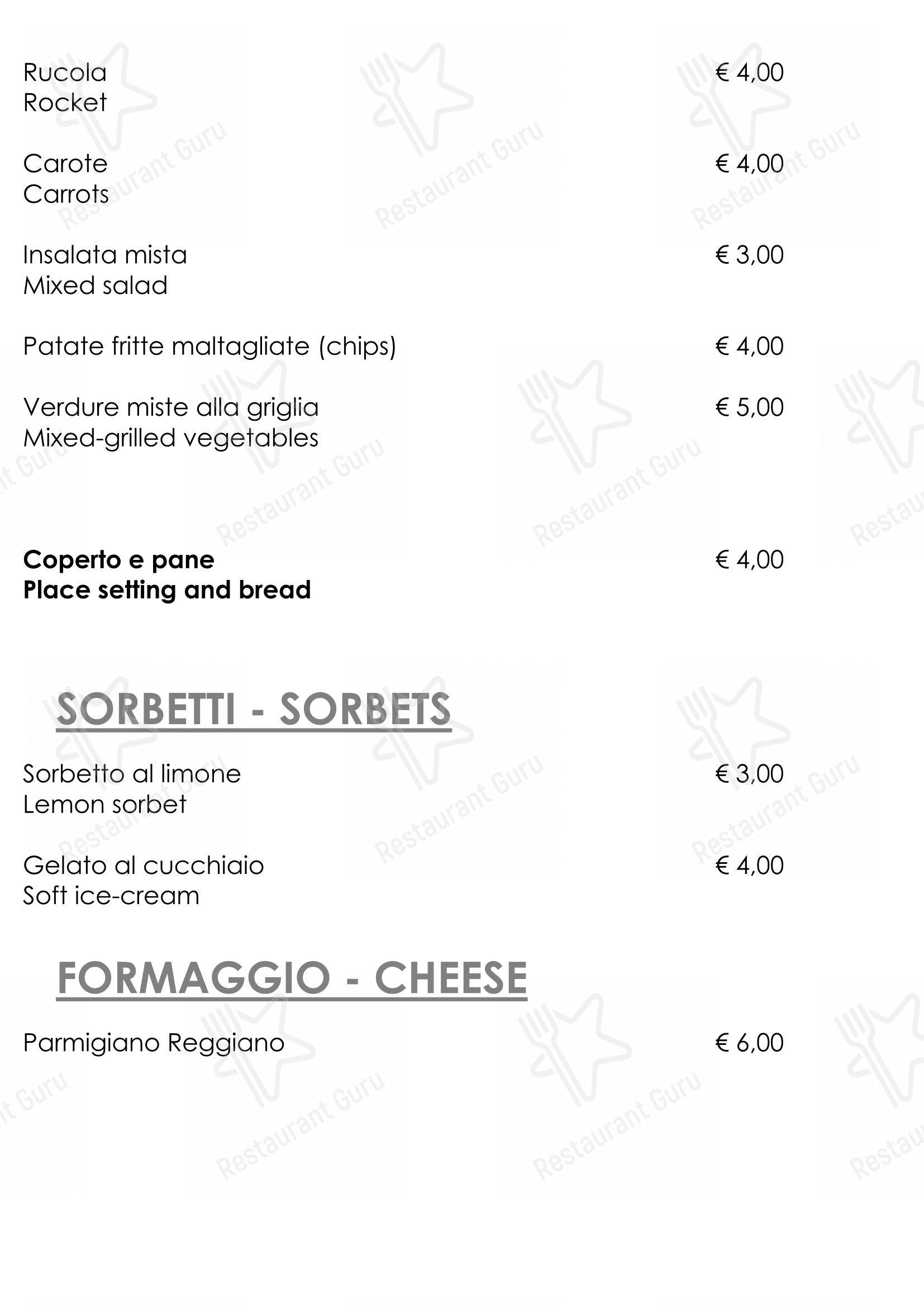 Menu bar per Ristorante “Al Monte” ristorante