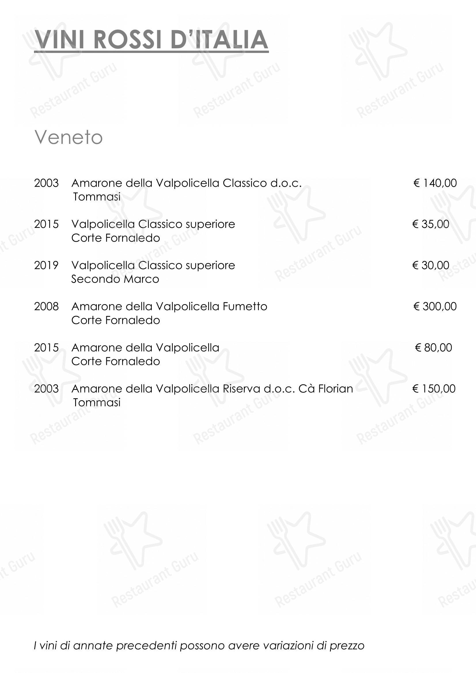 Menu di Ristorante “Al Monte” - Menu