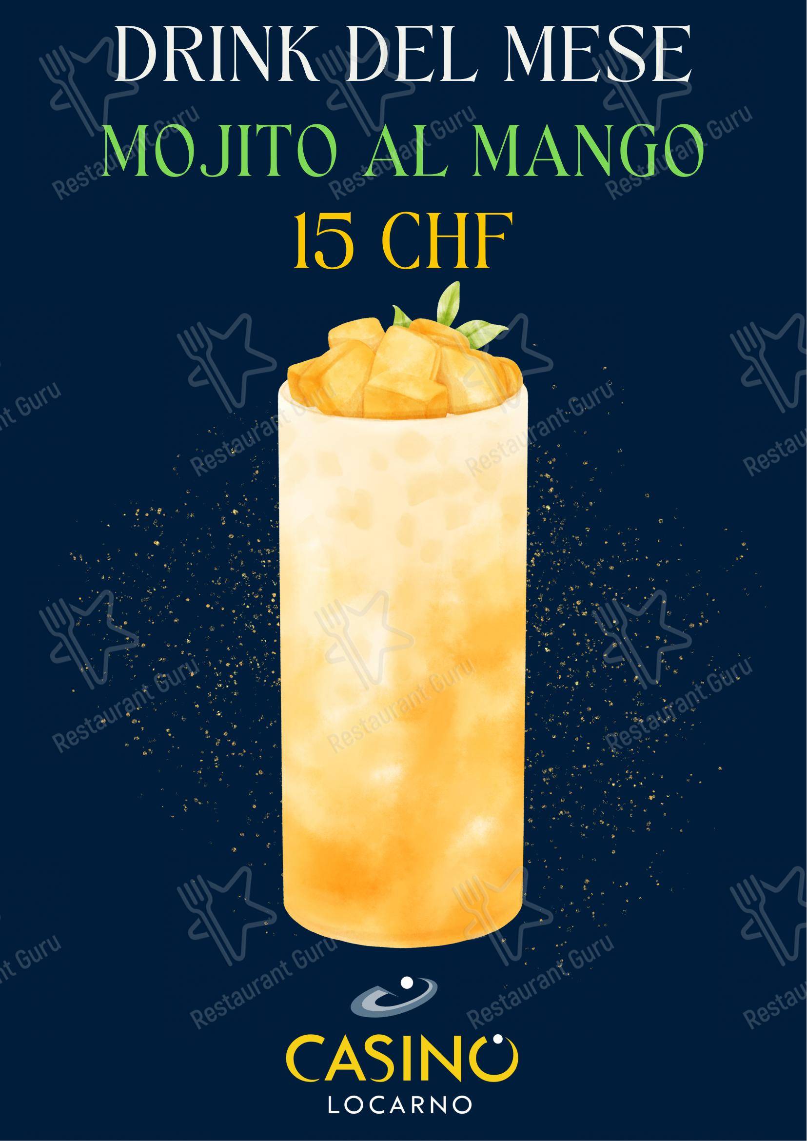 Menu bar per Ristorante Bistro Casino di Locarno ristorante