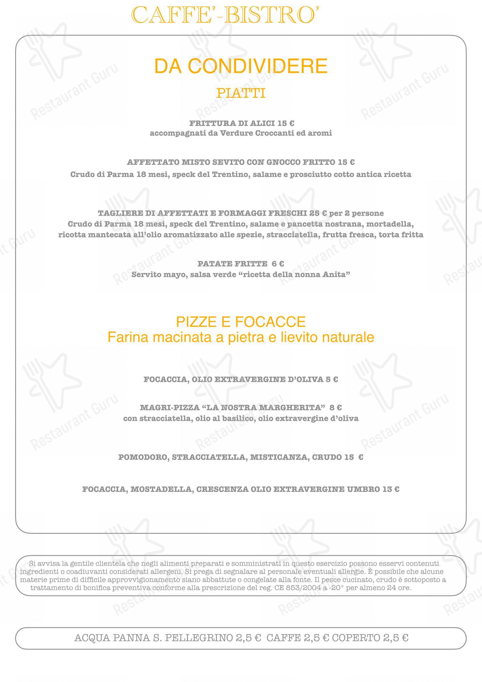 Menu di Ristorante Cristian Magri - Основное меню