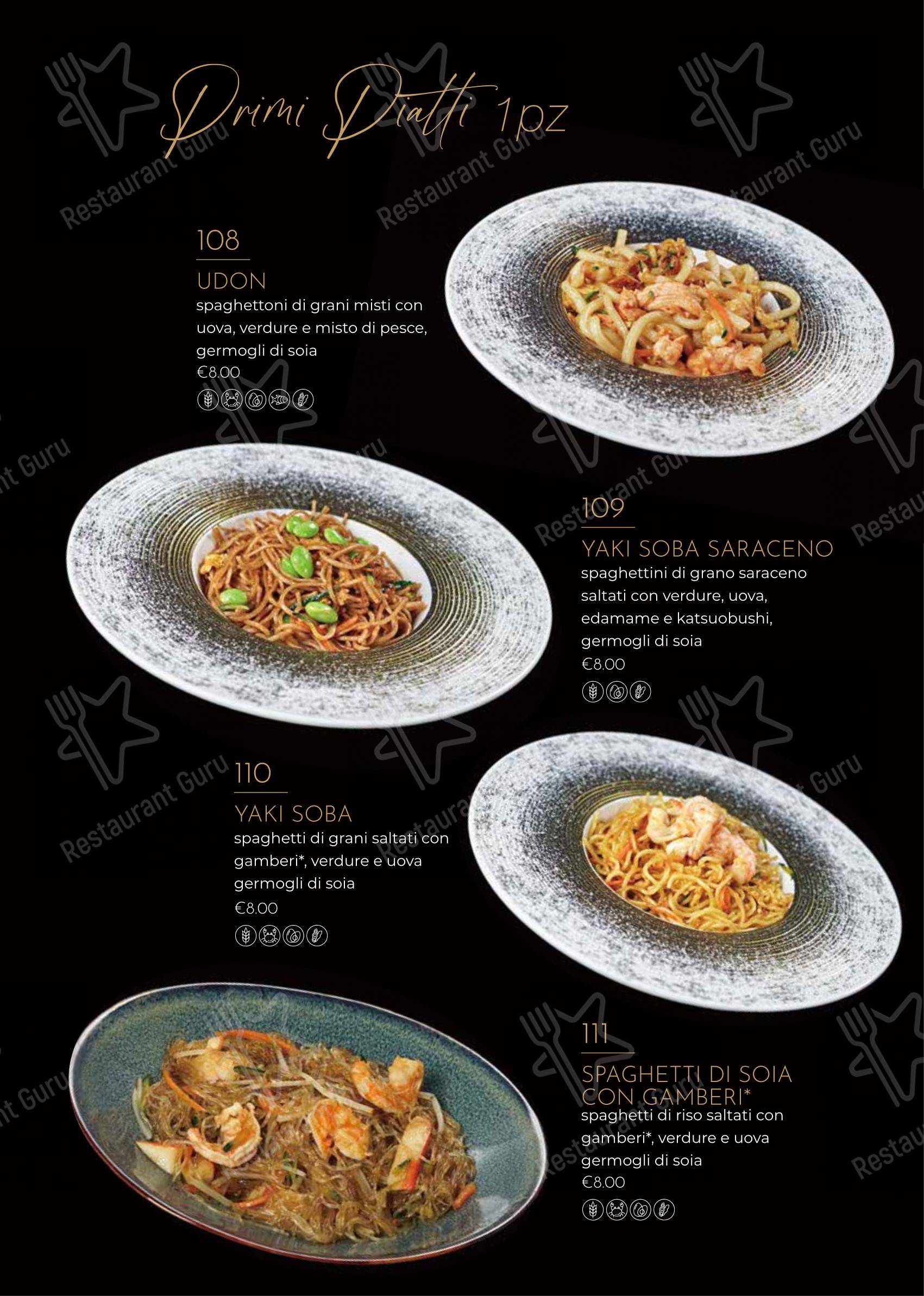 Menu di Ristorante Giapponese Hanami Parma - Menu bar