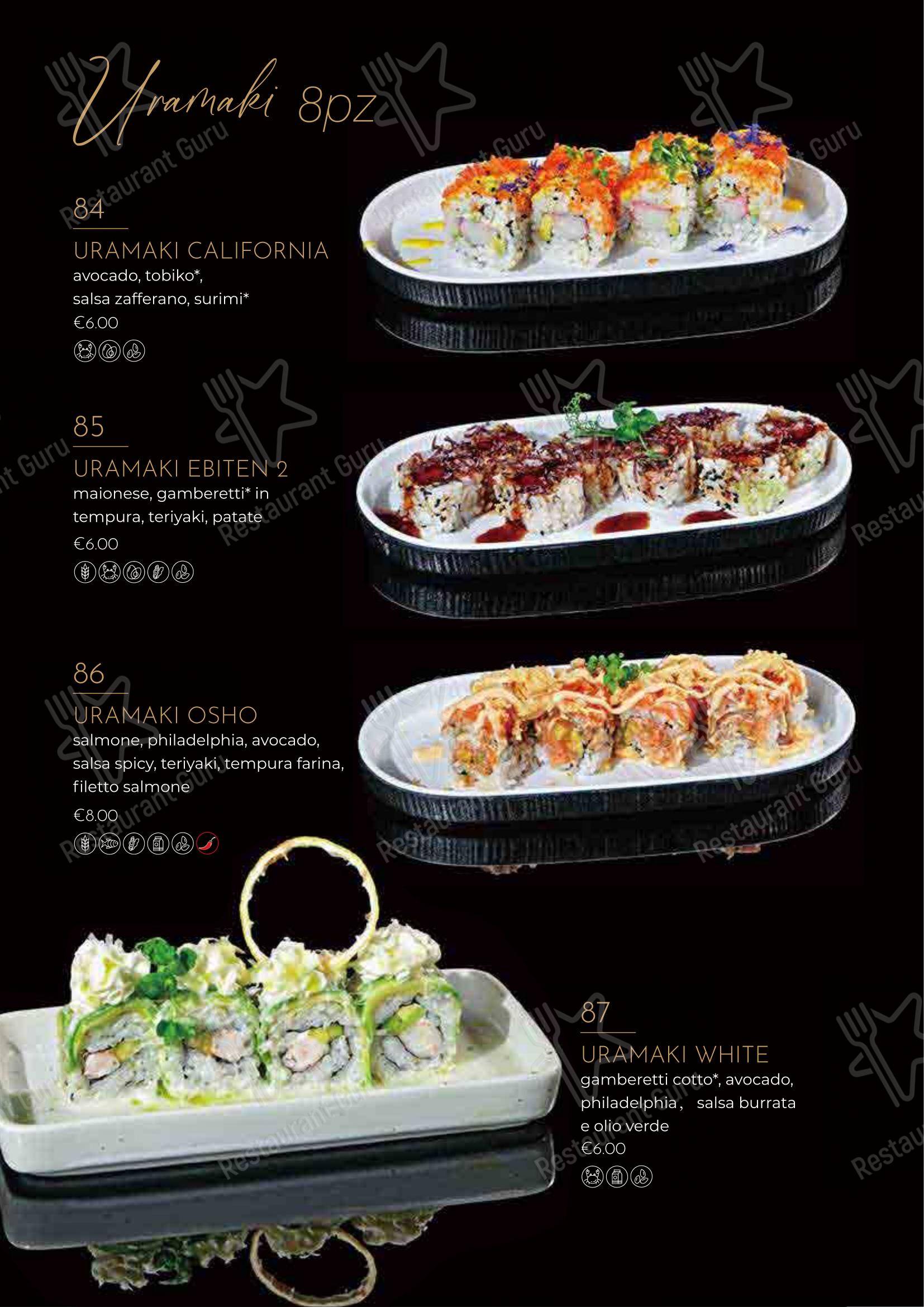 Menu per Ristorante Giapponese Hanami Parma in Parma