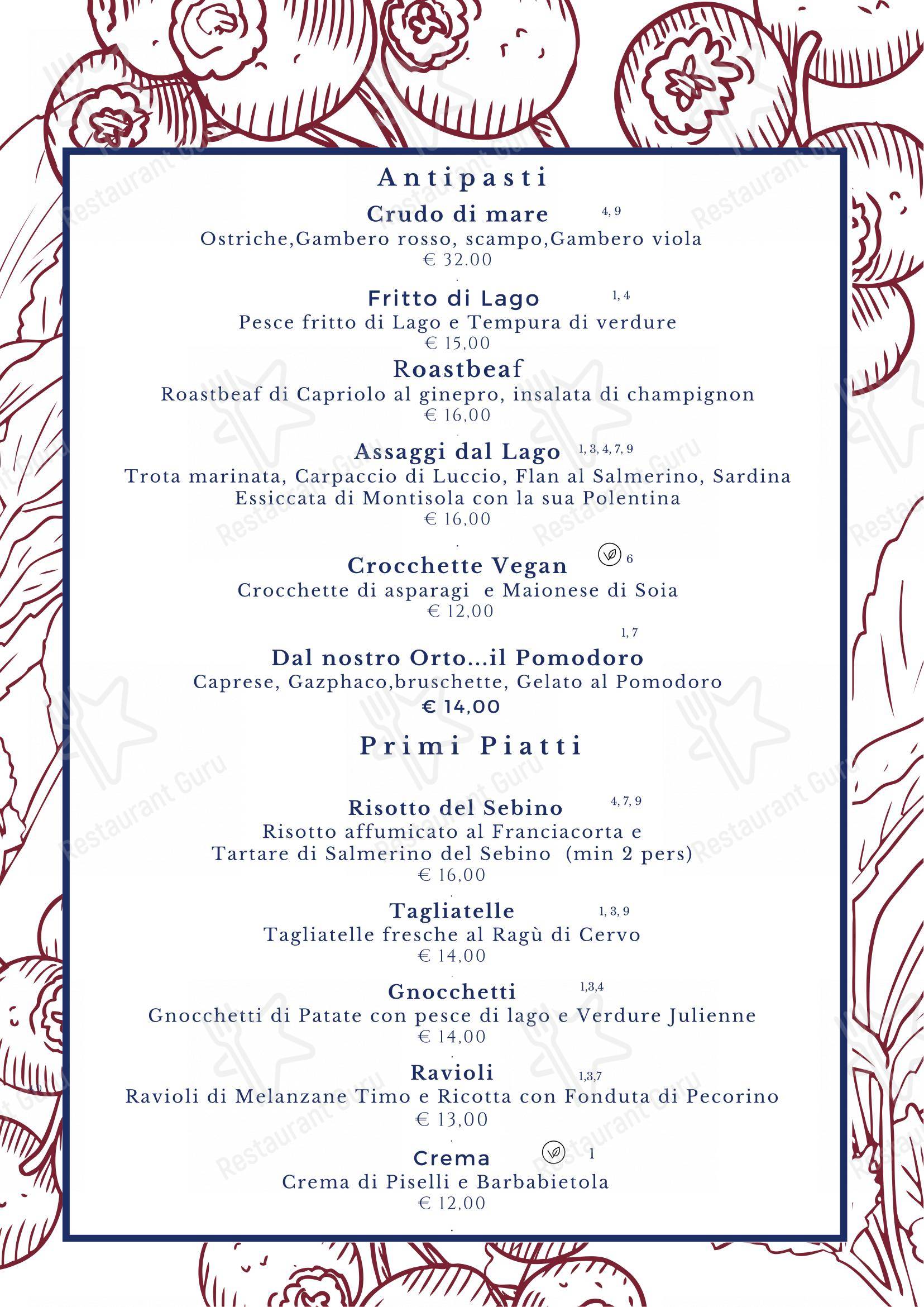 Menu bar per Ristorante Pernice77 - B&B Pernice77 pizzeria