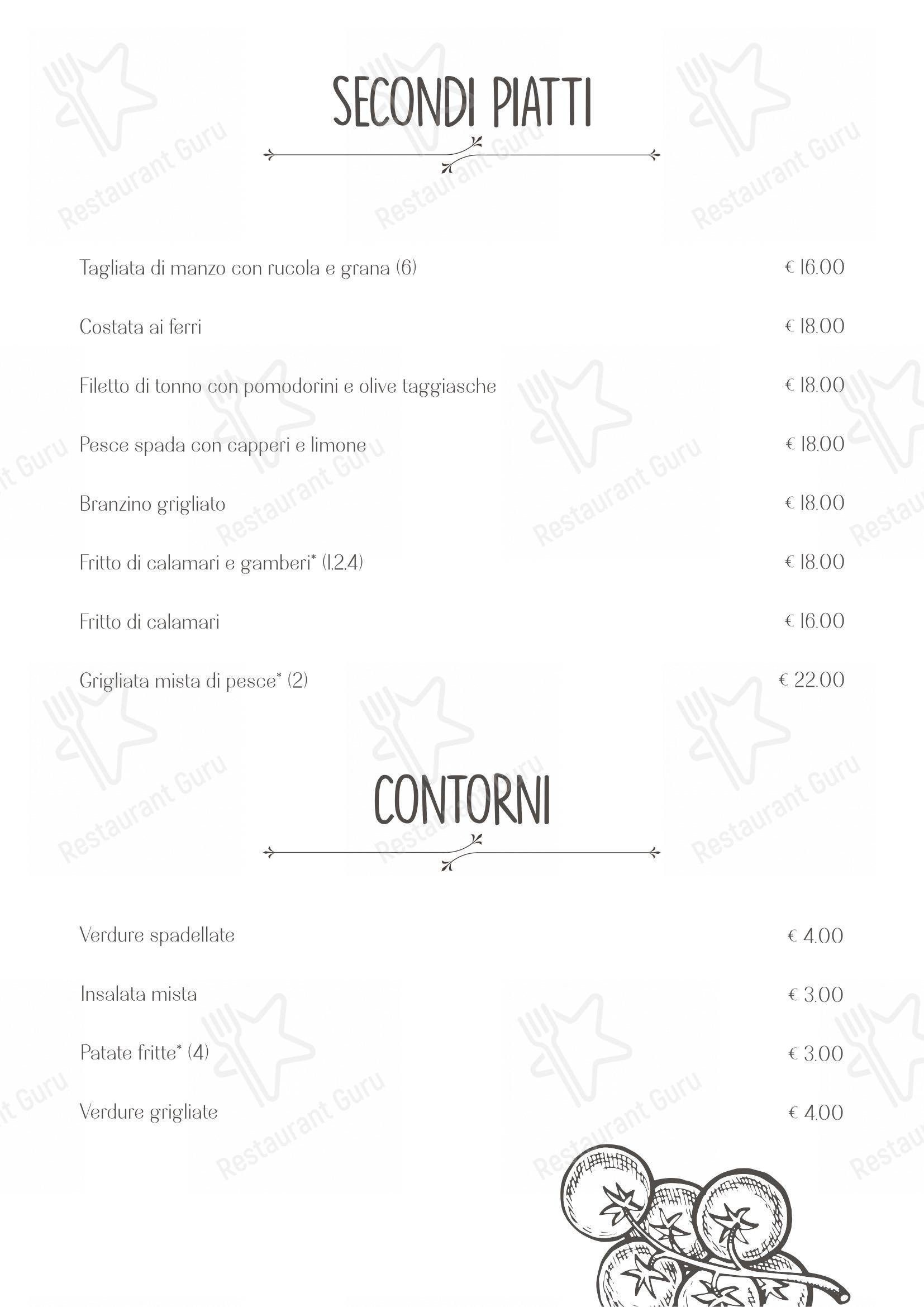 Menu di Ristorante Pizzeria al Portico - Menu bar