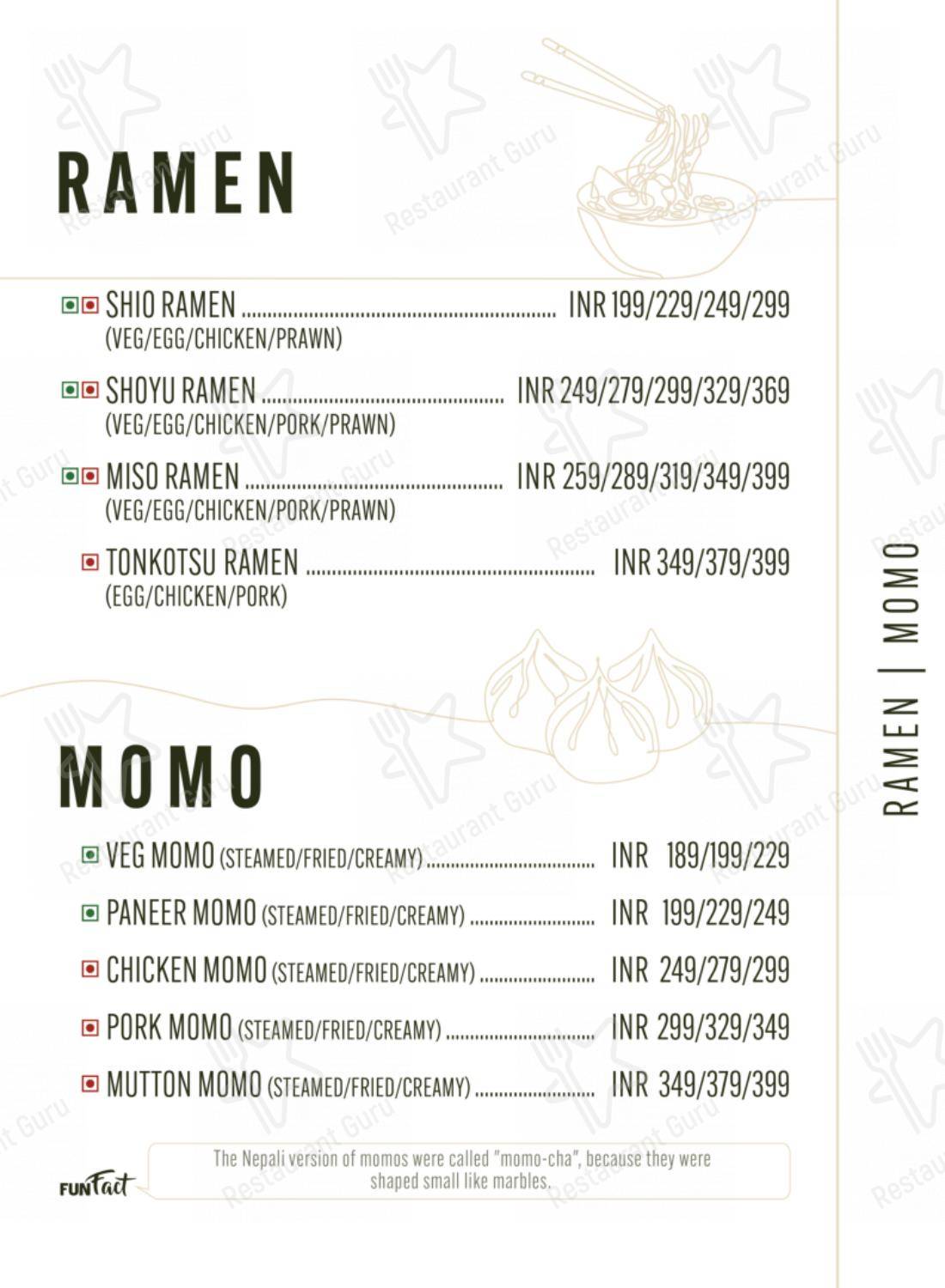 SINGJU,Juhu Tara Road - Menu