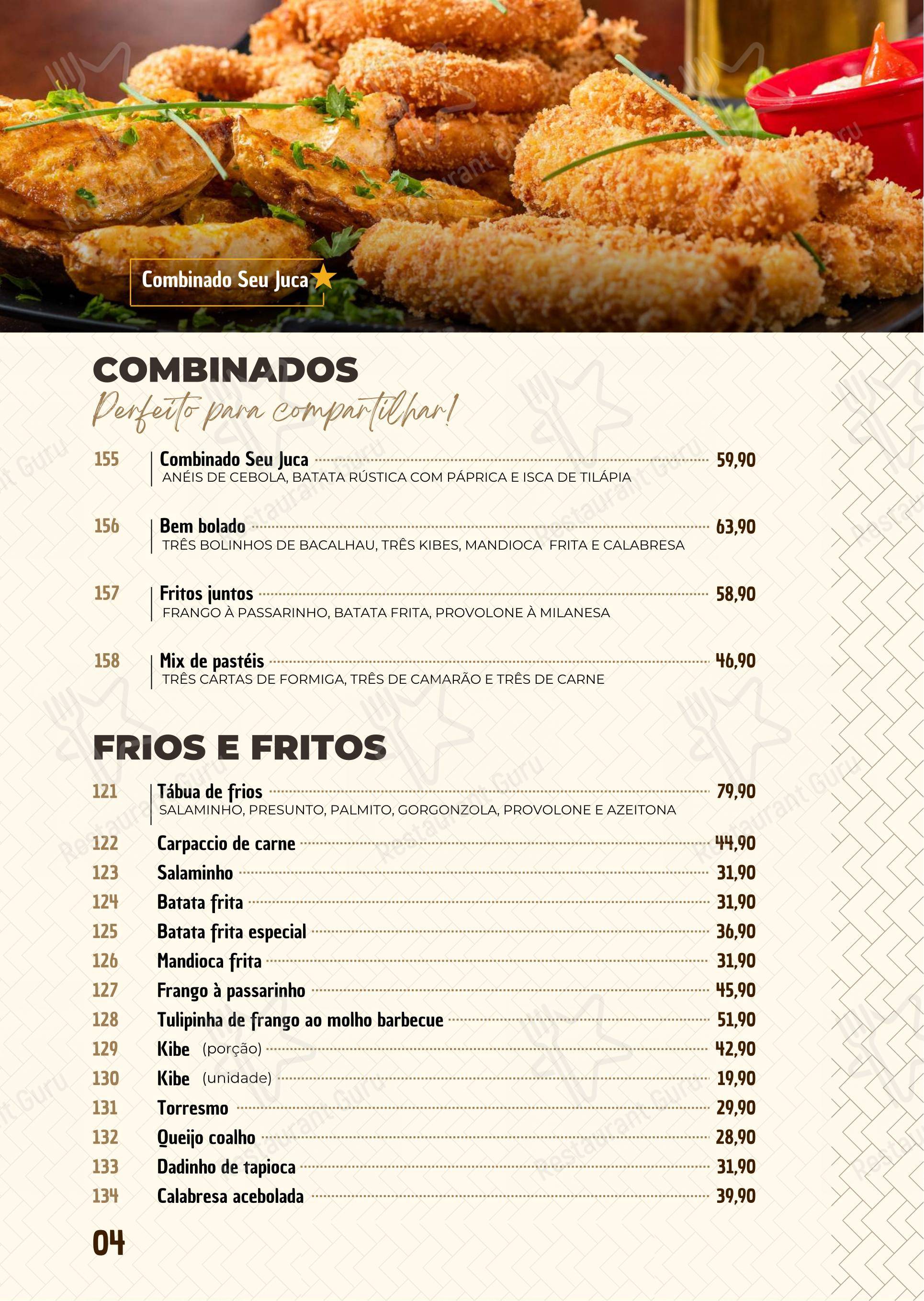 Seu Juca em Brasília - Menu bar