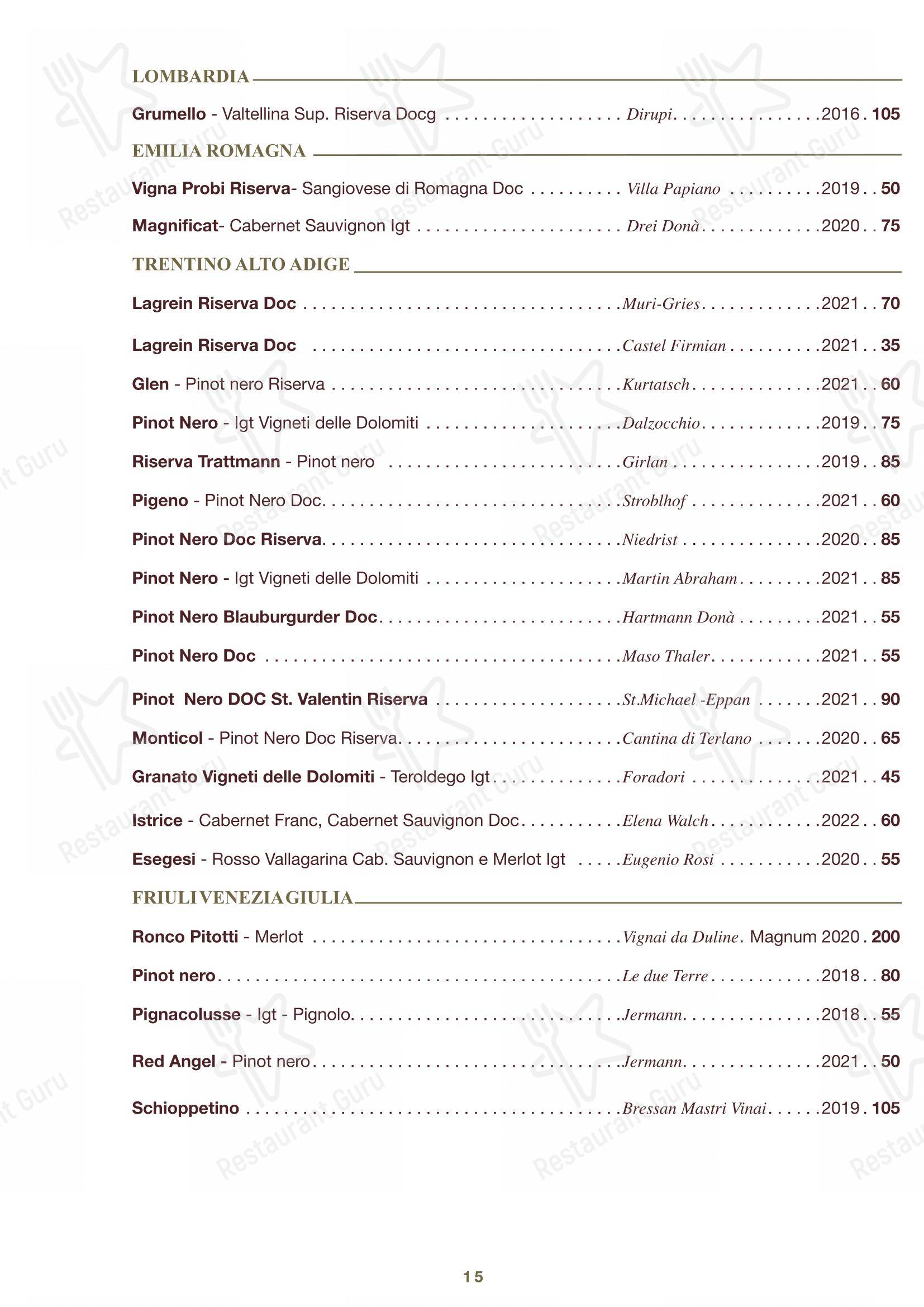 Menu di Trattoria I Masenini - Детское