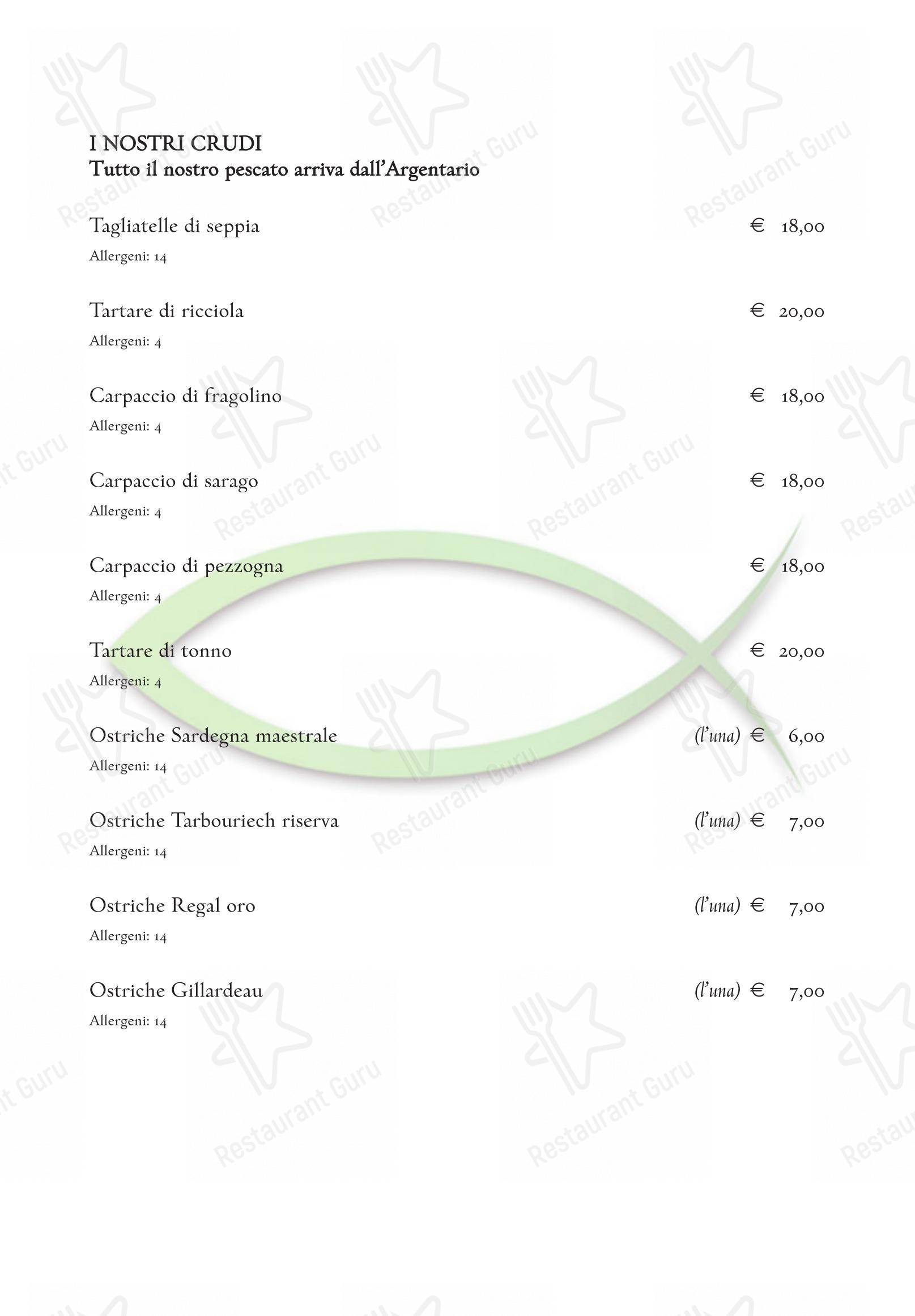 Menu per Trattoria del Pesce ristorante