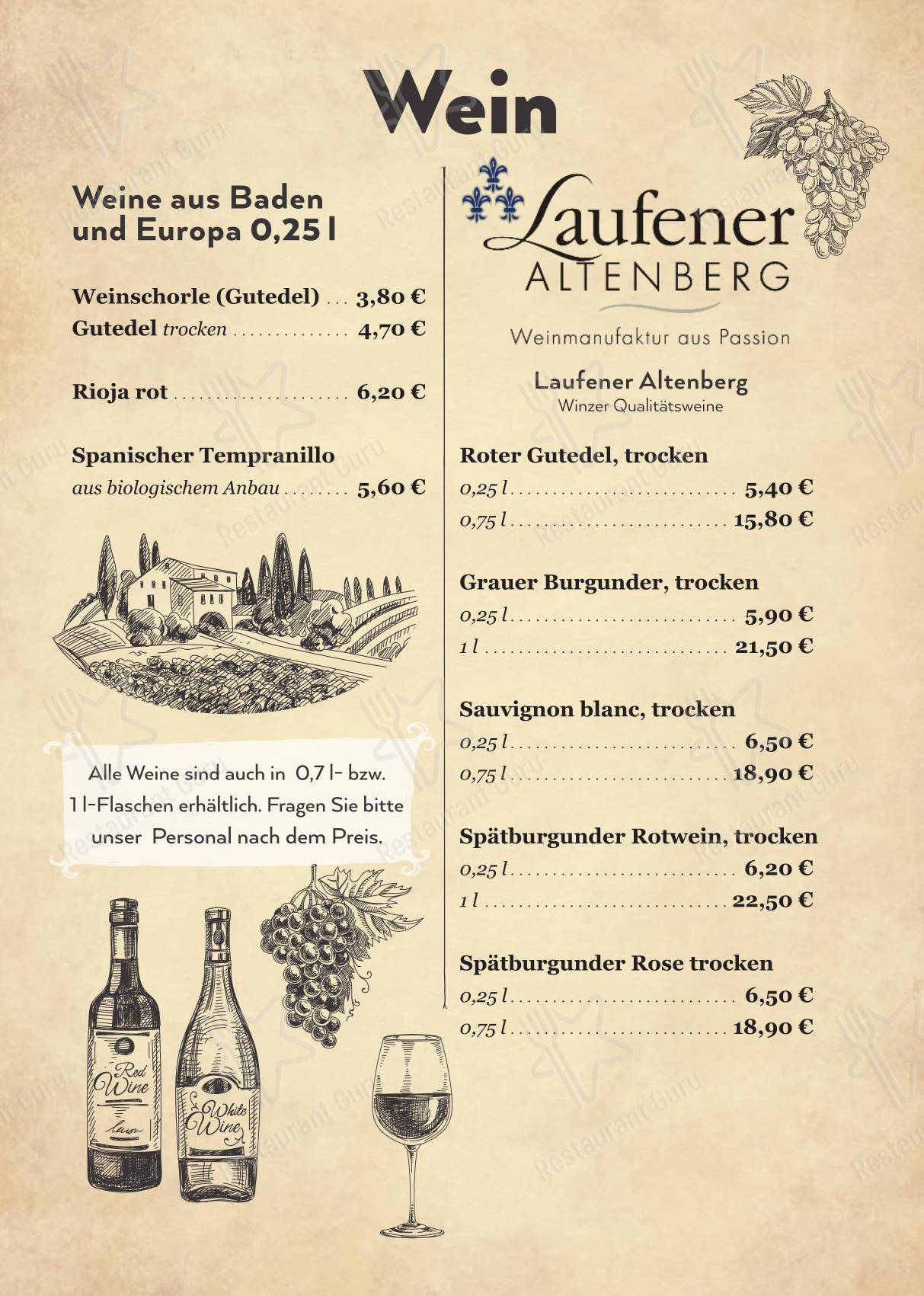 Menu pour time out dans Fribourg-en-Brisgau