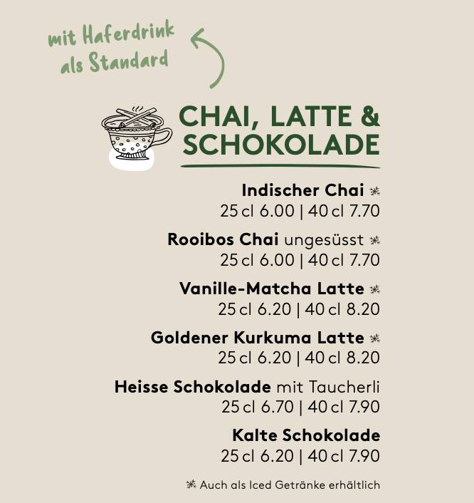 Menu di tibits Bistro 
