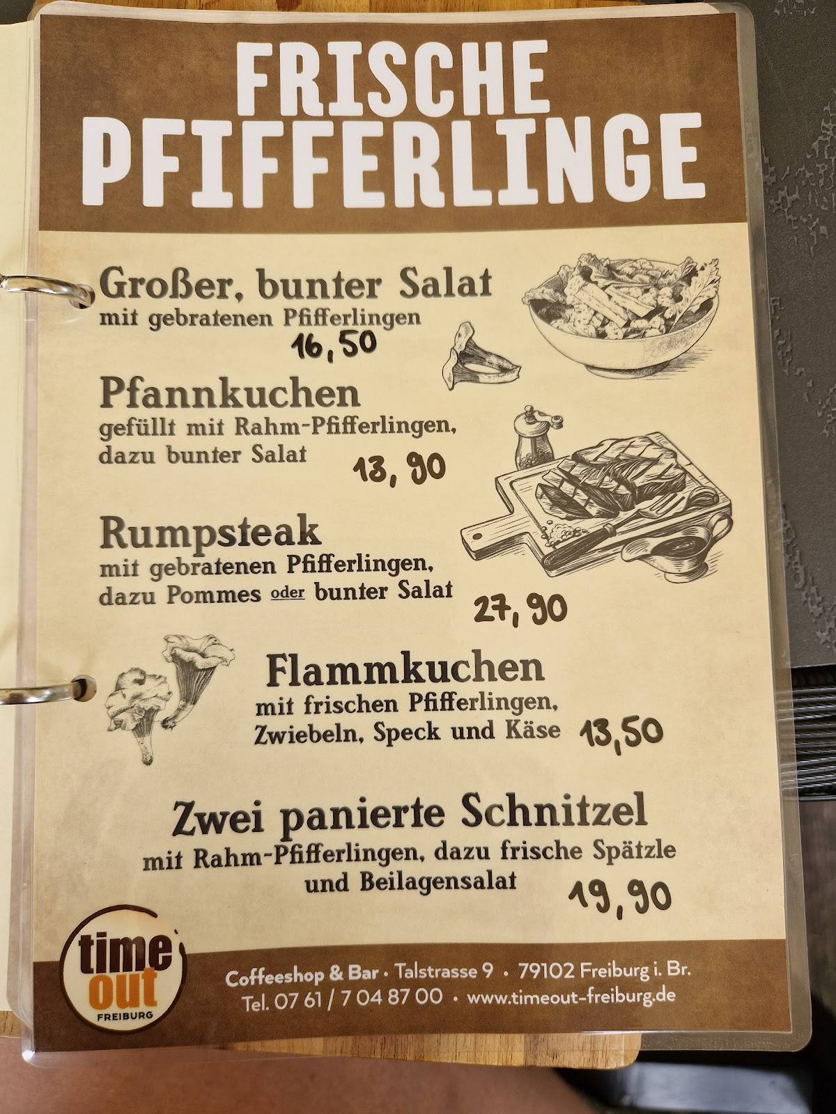 Menu de time out