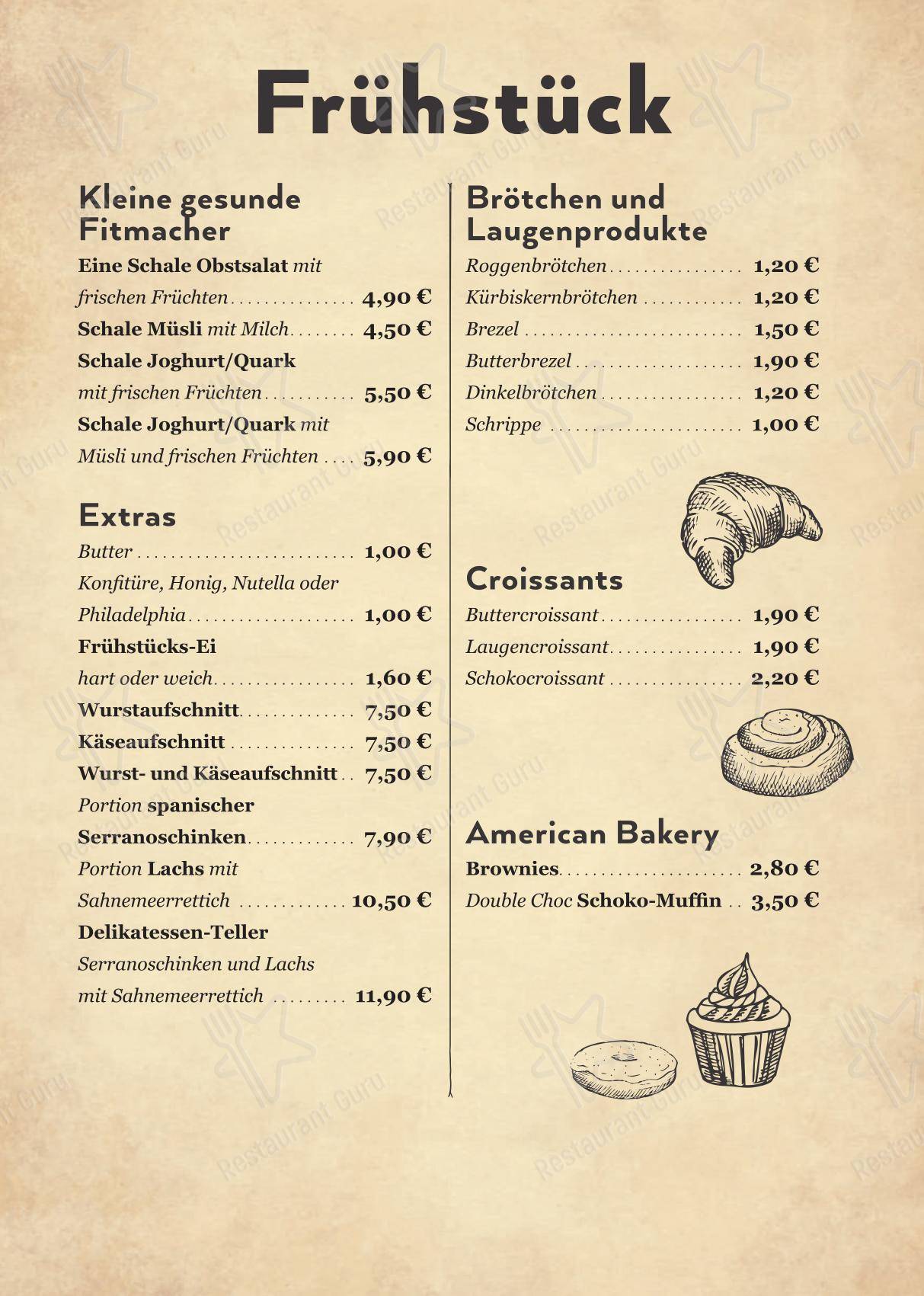 time out dans Fribourg-en-Brisgau - Menu